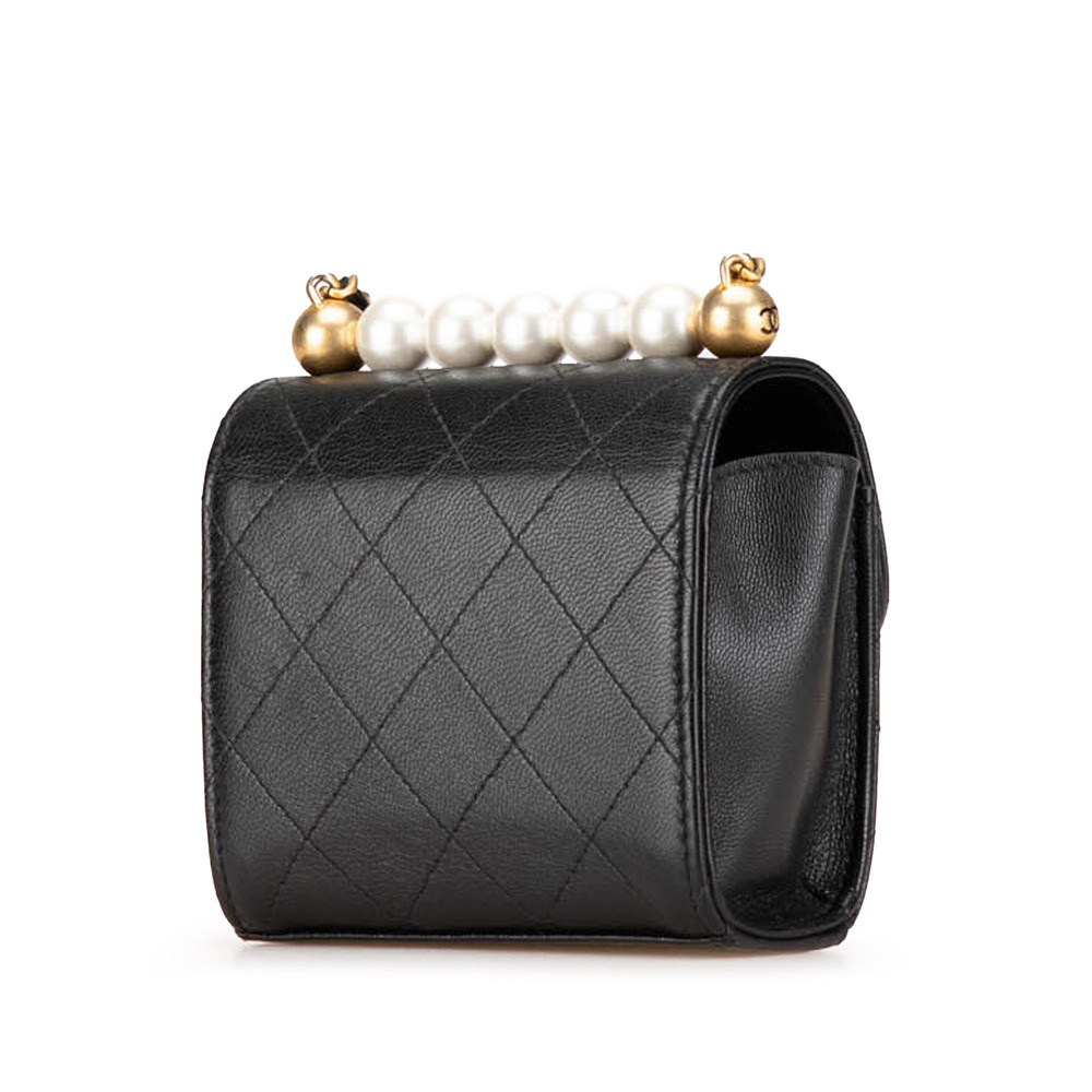 Pre-Loved Chanel Mini Goatskin Chic Pearls Clutch On Chain - Picture 2 of 8
